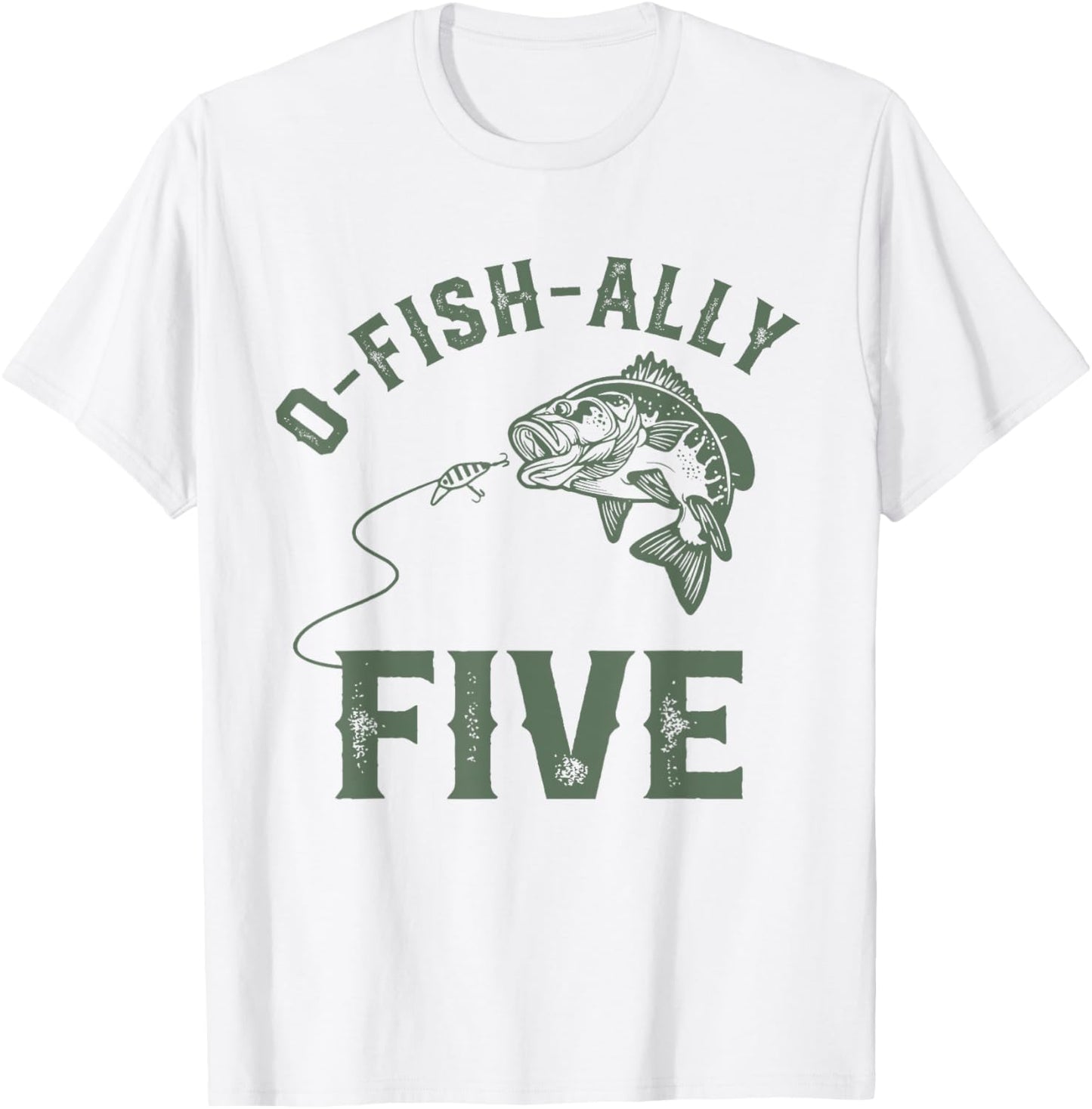 O-fish-ally Five Birthday Decorations 5th Birthday Boy T-Shirt - T-Shirt | White