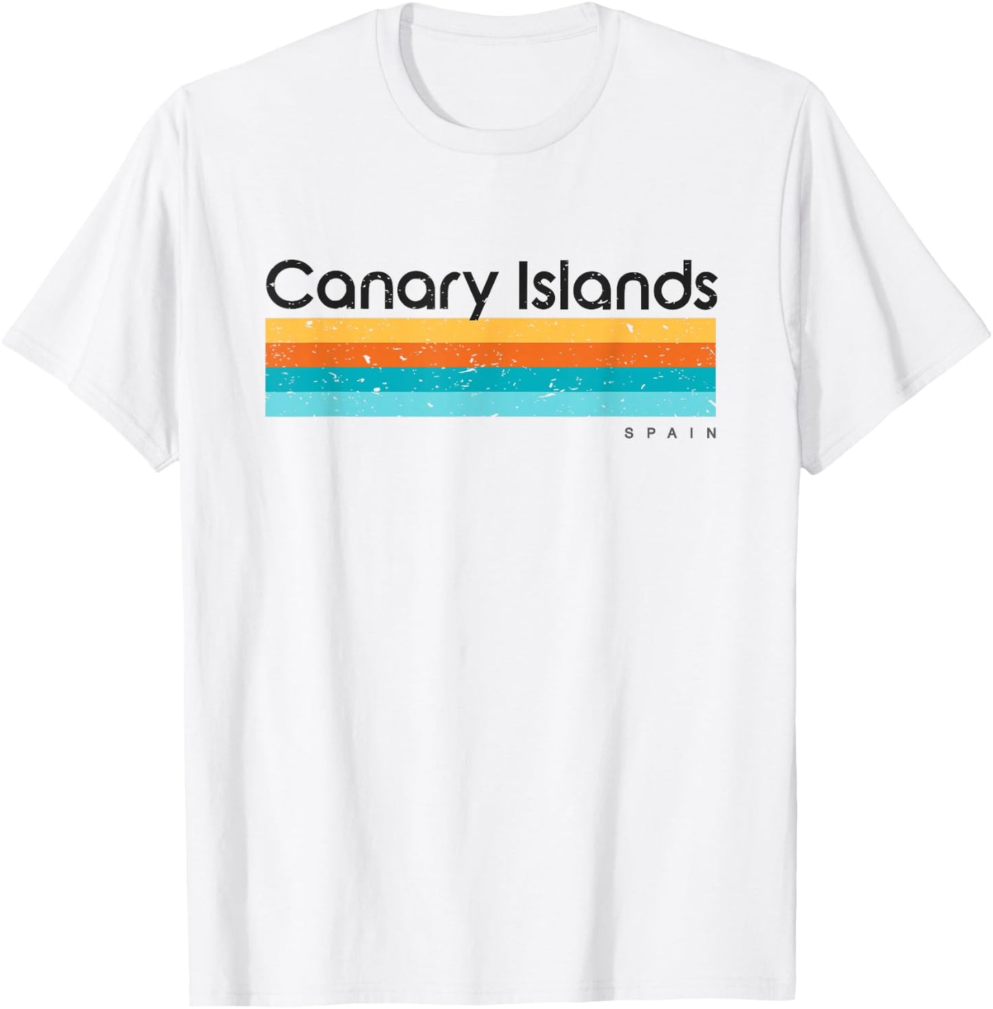 Vintage Canary Islands Spain Retro Design T-Shirt - T-Shirt | White