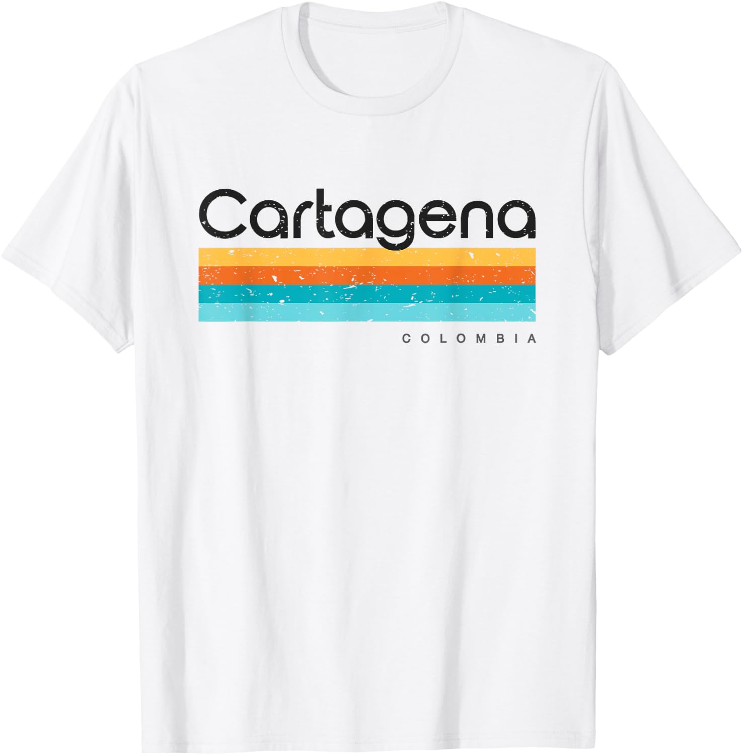 Vintage Cartagena Colombia Retro Design T-Shirt - T-Shirt | White
