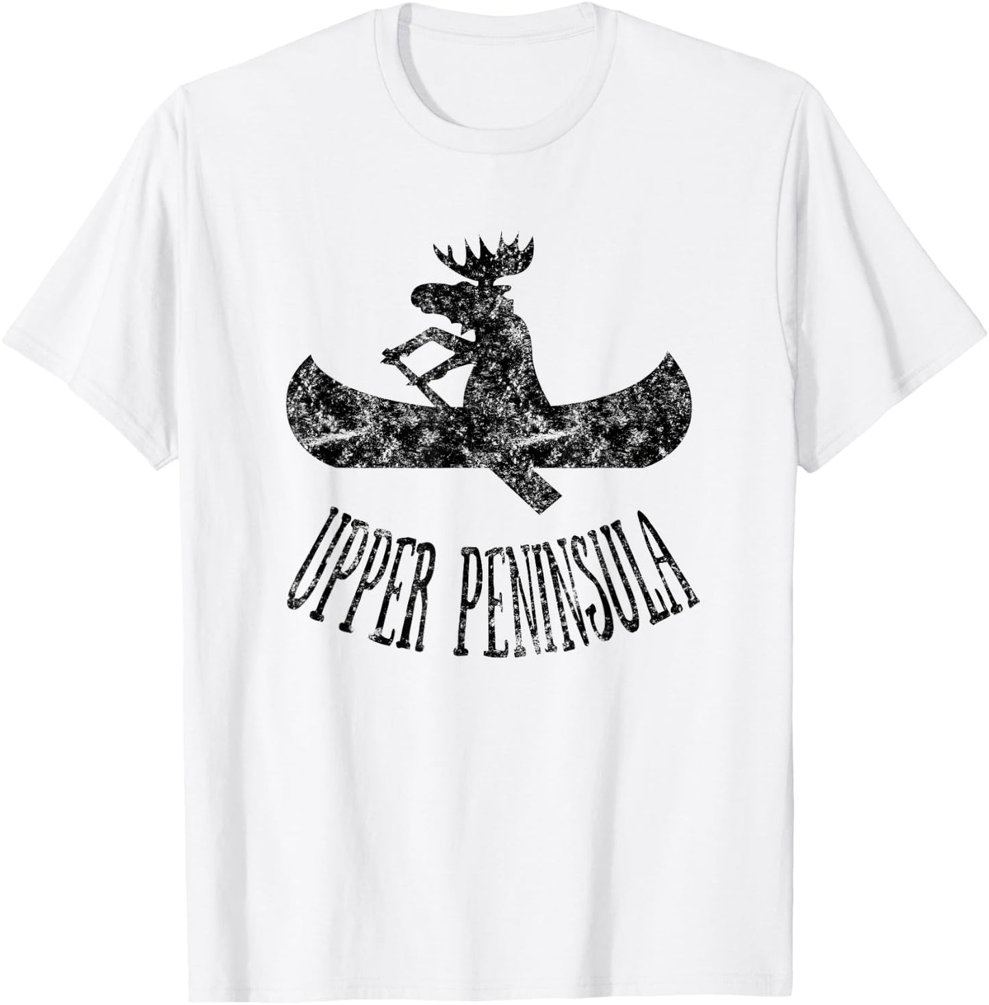 Upper Peninsula Moose Shirt Michigan Moose Gift T-Shirt - T-Shirt | White