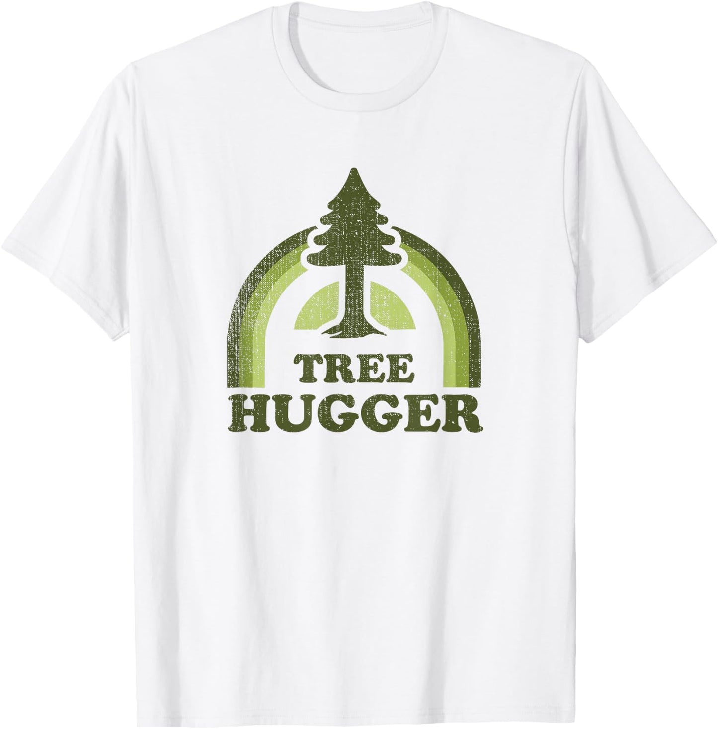 Tree Hugger Retro Vintage Environmental Nature Lover T-Shirt - T-Shirt | White