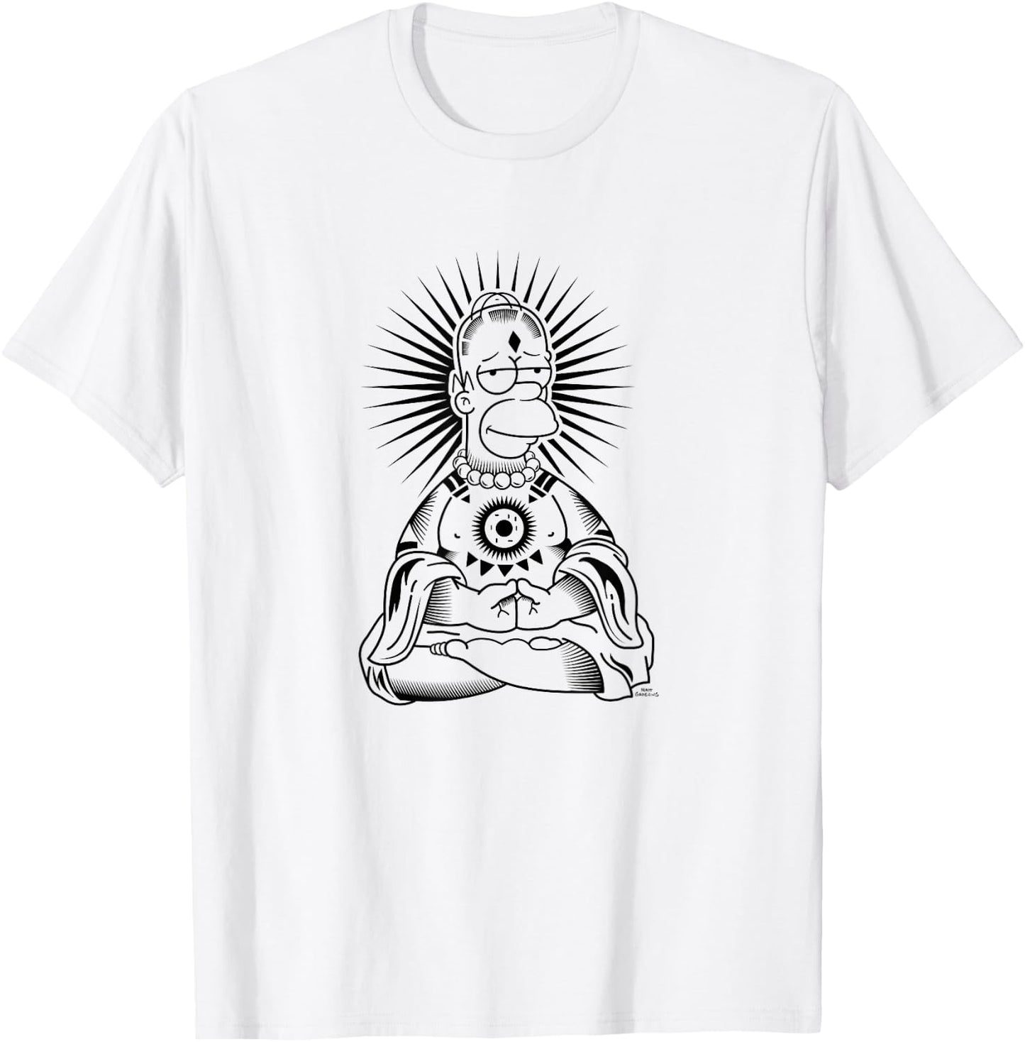 The Simpsons Zen Homer C2 T-Shirt - T-Shirt | White