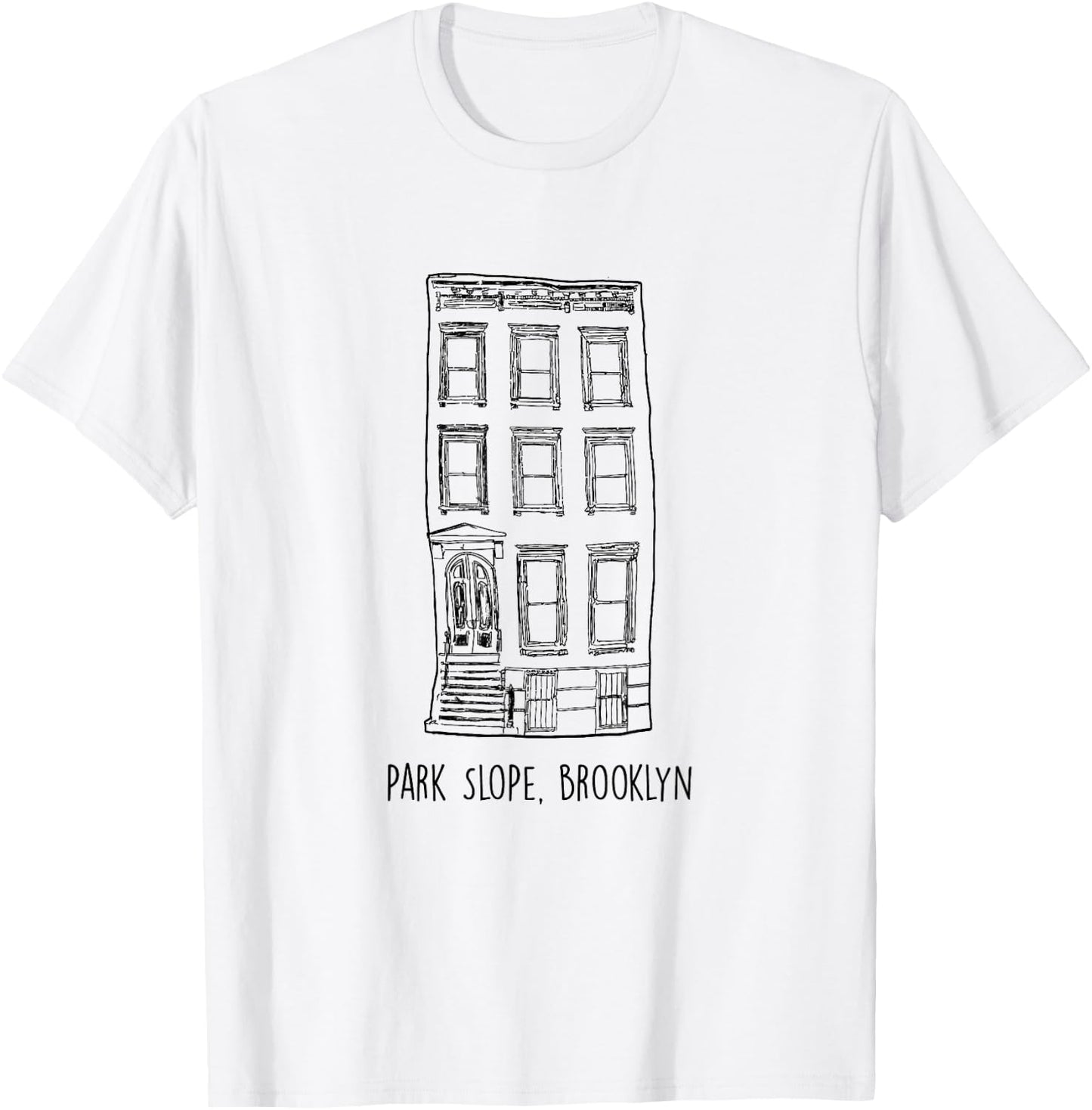 Park Slope Brooklyn Brownstone T-Shirt - T-Shirt | White