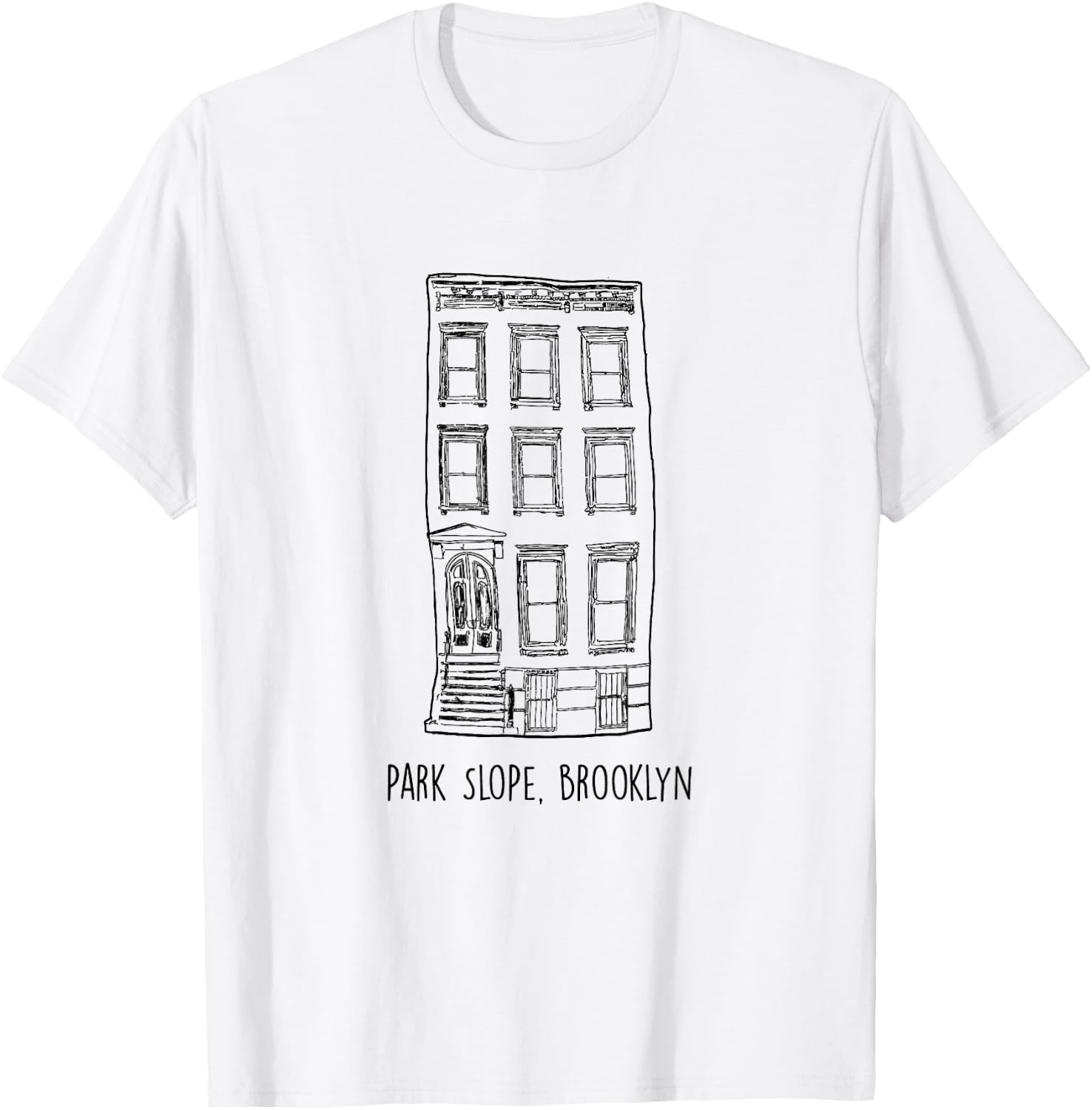 Park Slope Brooklyn Brownstone T-Shirt - T-Shirt | White
