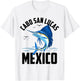 ShirtZilla Cabo San Lucas -Adults, -Kids White Short Sleeve Modern Classic U-Neck Mexico Vacation Surfing Casual Cotton Blend Lightweight Colorful Design Size: Small T-Shirt - T-Shirt | White