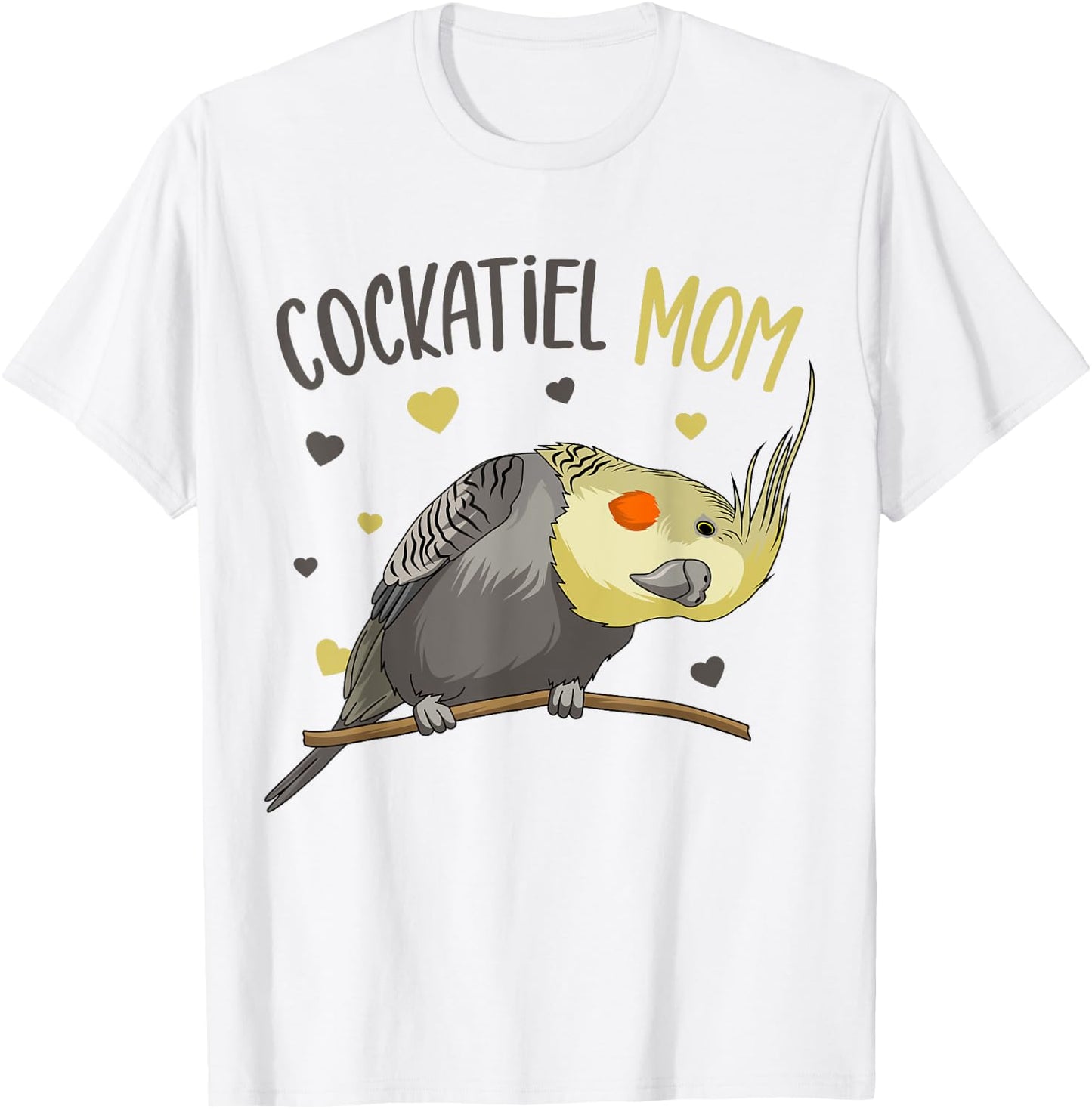 Cockatiel Mom Funny Bird Lover Women T-Shirt - T-Shirt | White
