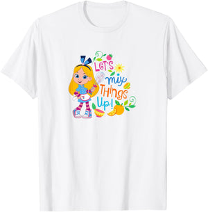Disney Alice's Wonderland Bakery Let's Mix Things Up! Logo T-Shirt - T-Shirt | White