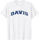Davis California Varsity Style Vintage Grey T-Shirt - T-Shirt | White
