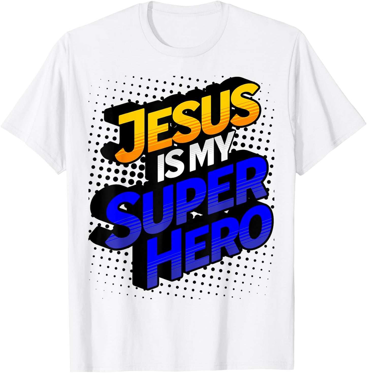 Jesus Is My Superhero Comic Book Christian T-Shirt - T-Shirt | White