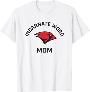 University of the Incarnate Word UIW Cardinals Arched Mom T-Shirt - T-Shirt | White