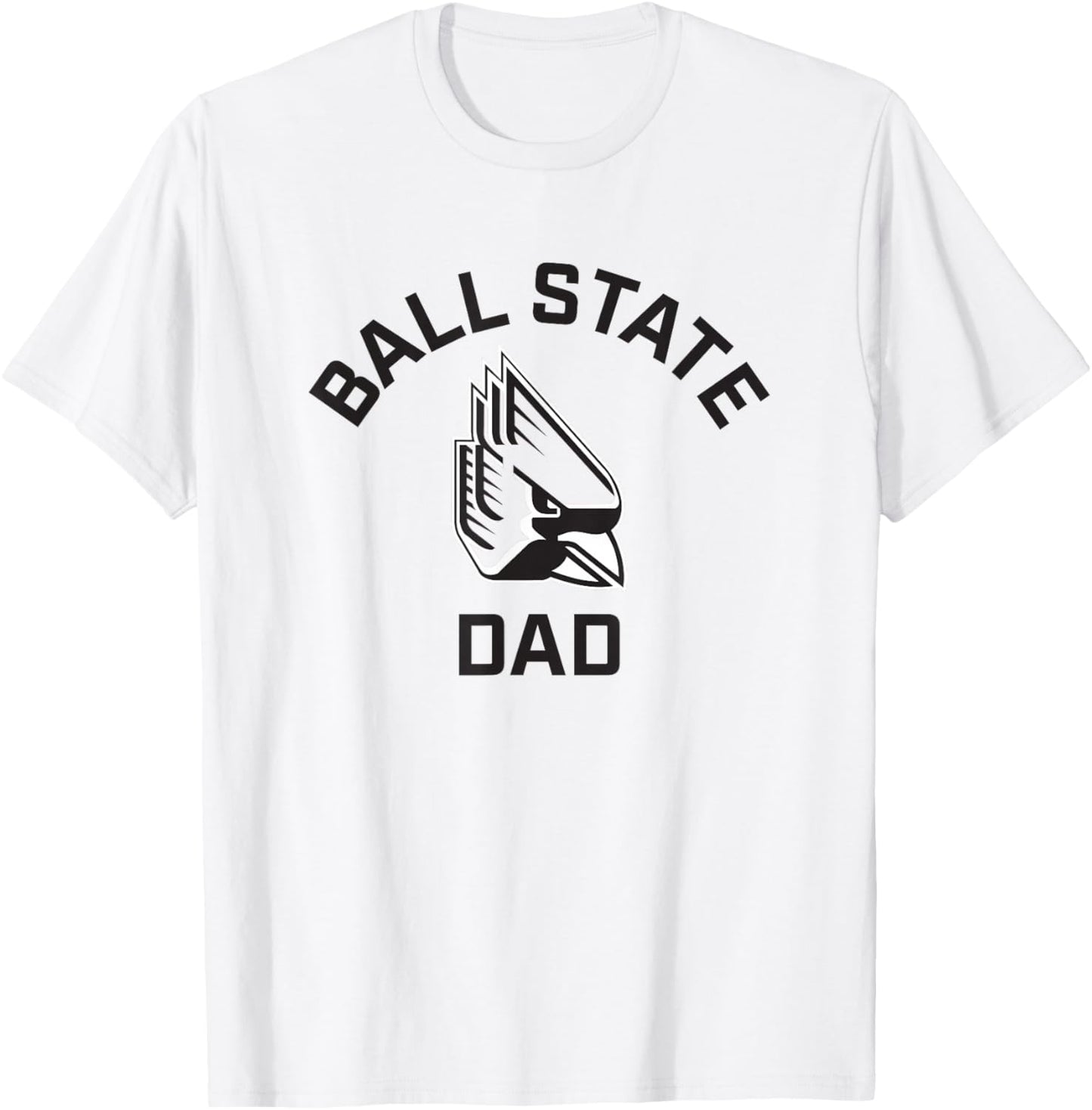 Ball State University Cardinals Arched Dad T-Shirt - T-Shirt | White