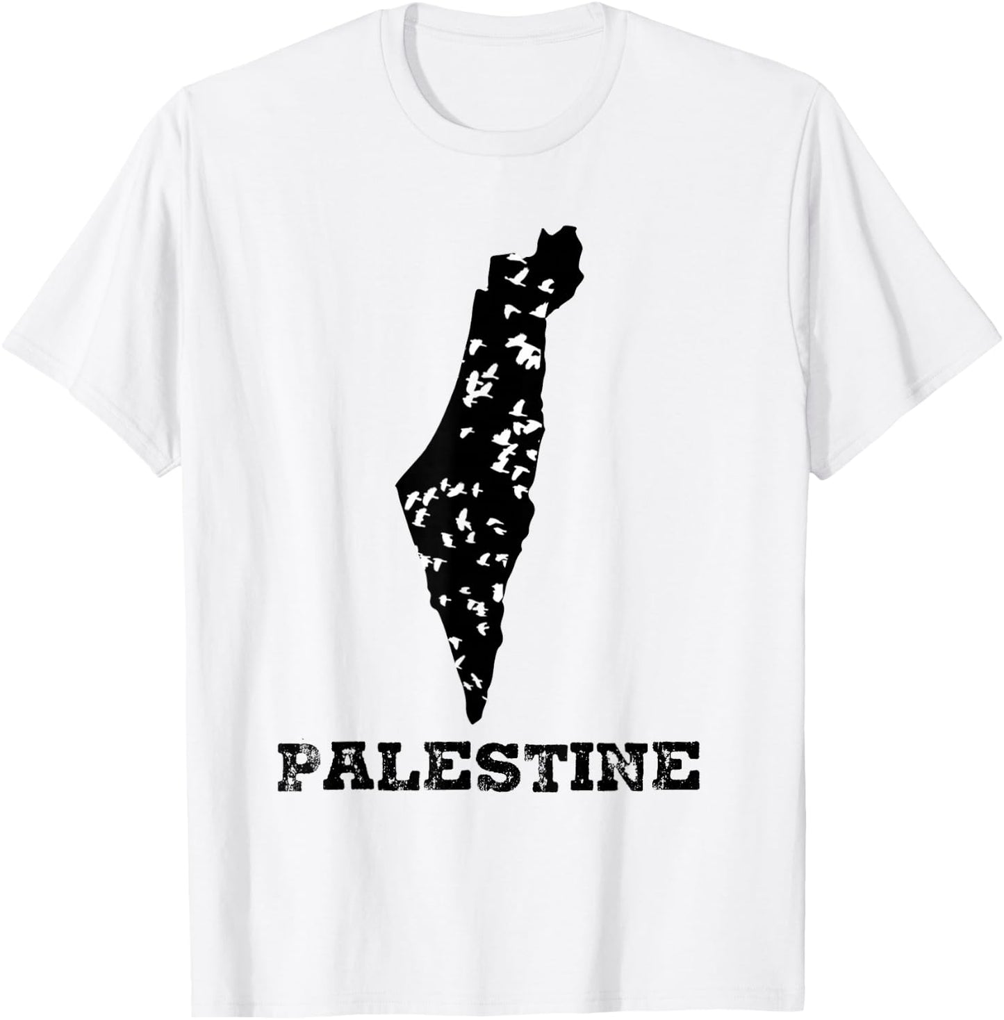 Palestine map Palestinian country T-Shirt - T-Shirt | White