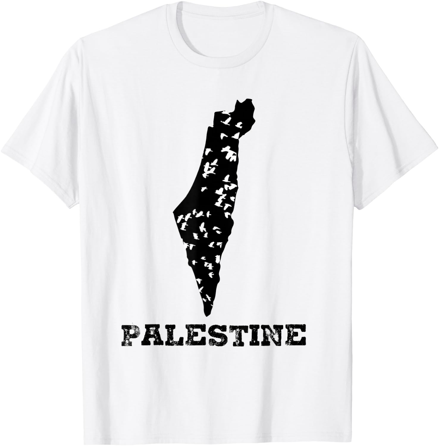 Palestine map Palestinian country T-Shirt - T-Shirt | White