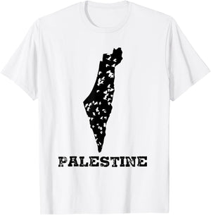 Palestine map Palestinian country T-Shirt - T-Shirt | White