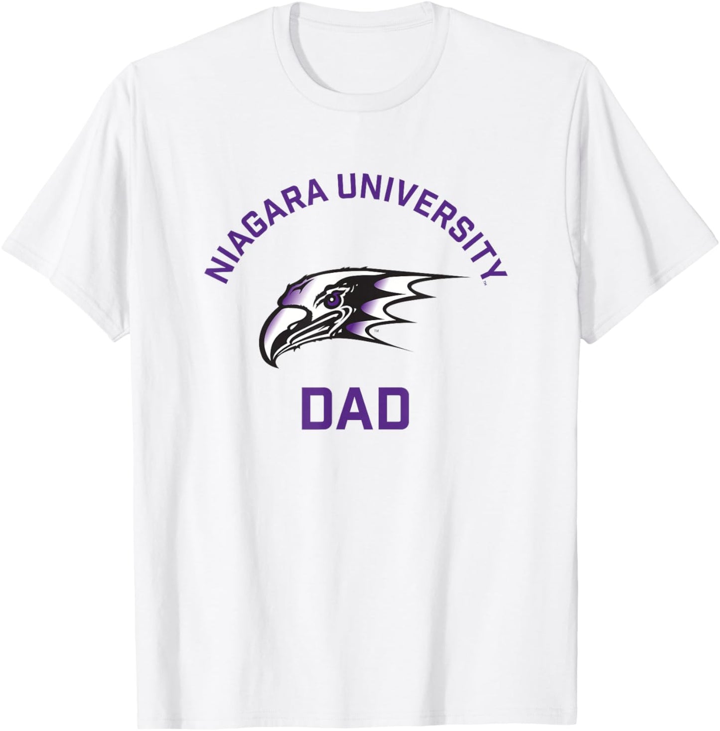 Niagara University Purple Eagles Arched Dad T-Shirt - T-Shirt | White