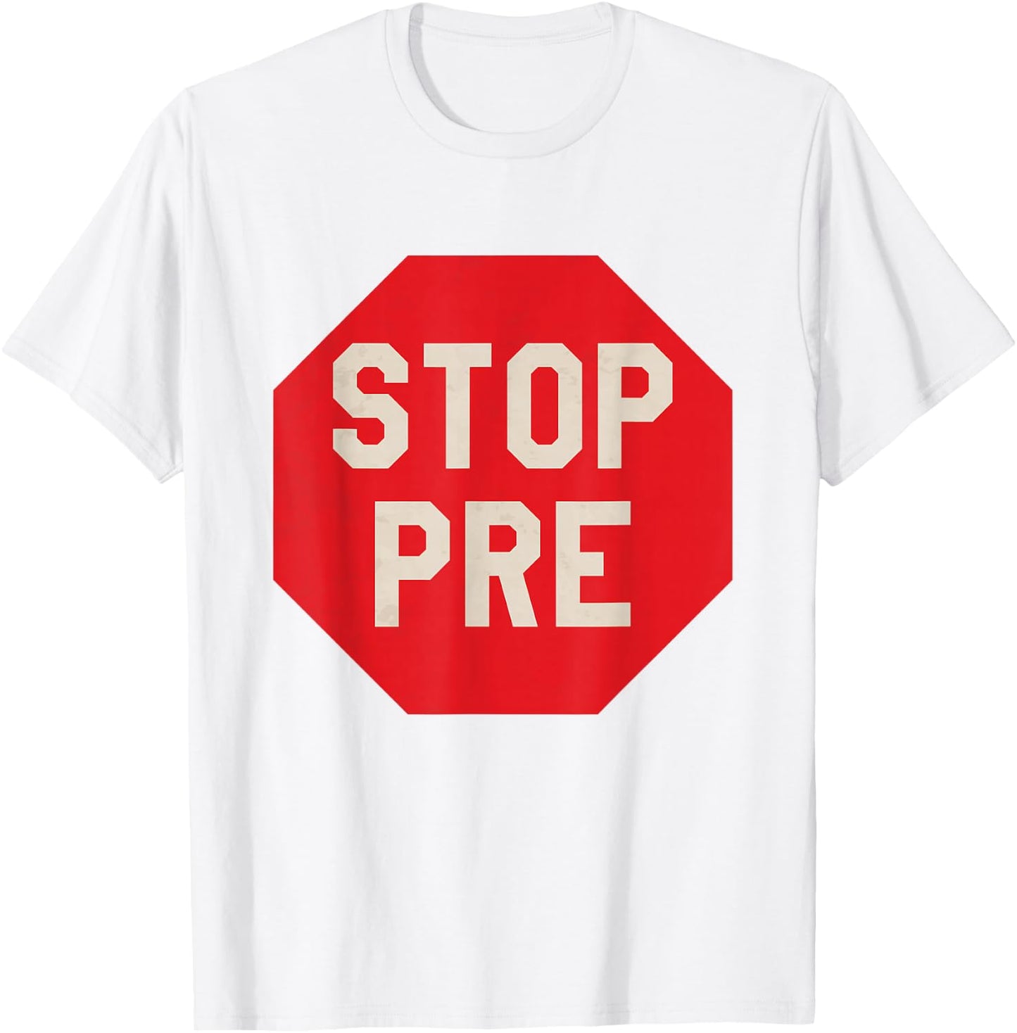 Vintage Stop Pre - Marathon Running Legend Runner T-Shirt - T-Shirt | White