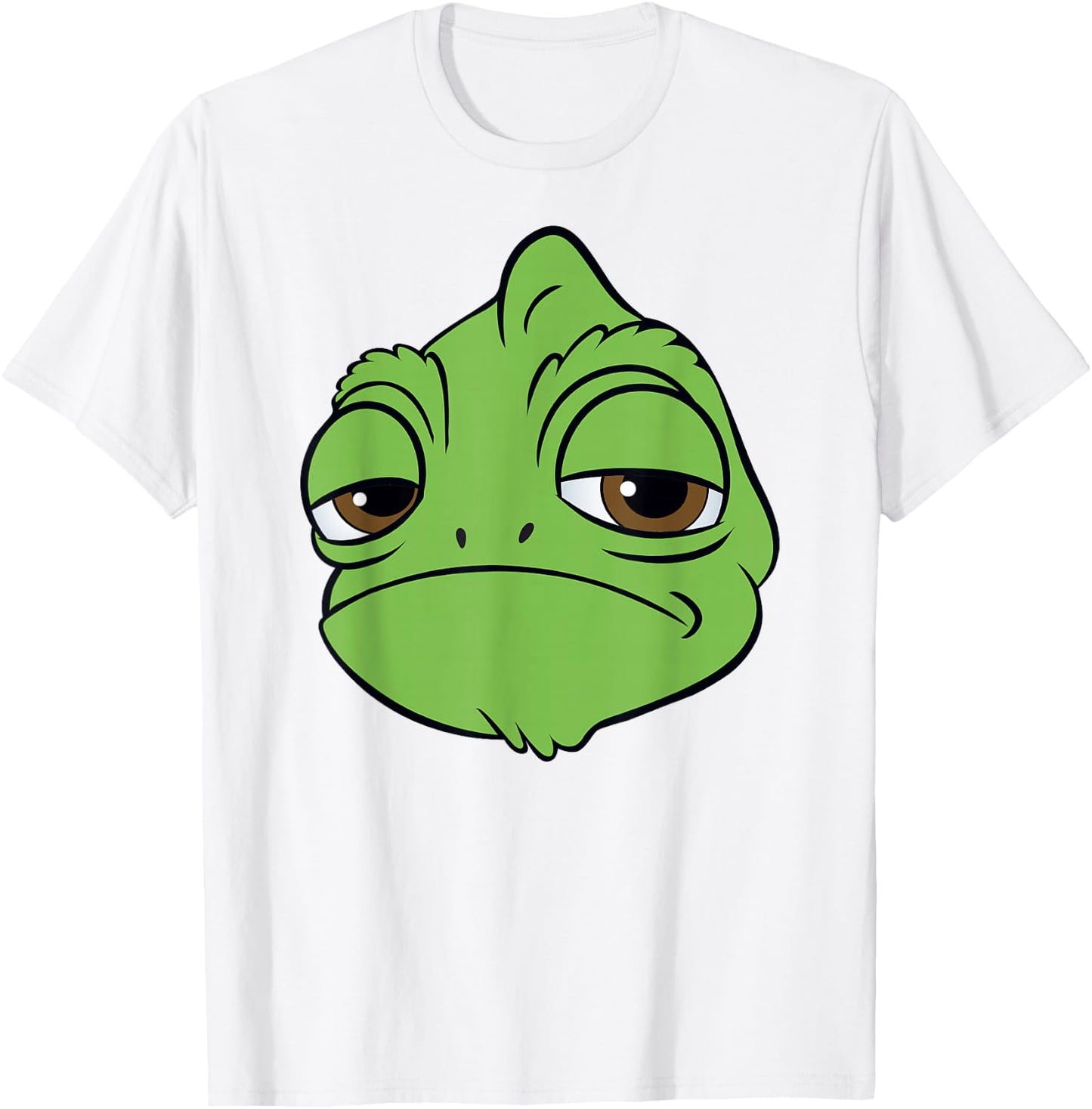 Disney Tangled Pascal Classic Big Face Big Chest Portrait T-Shirt - T-Shirt | White