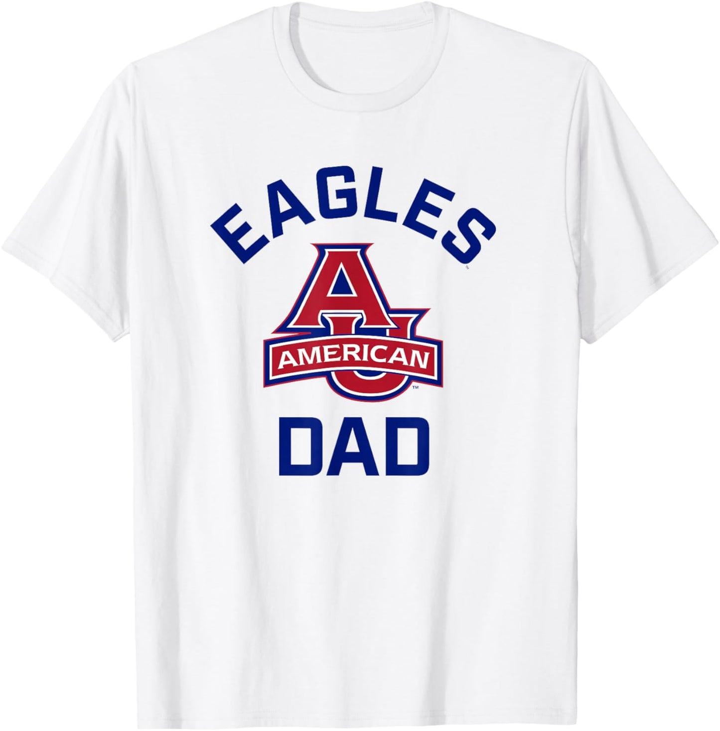American University AU Eagles Arched Dad T-Shirt - T-Shirt | White