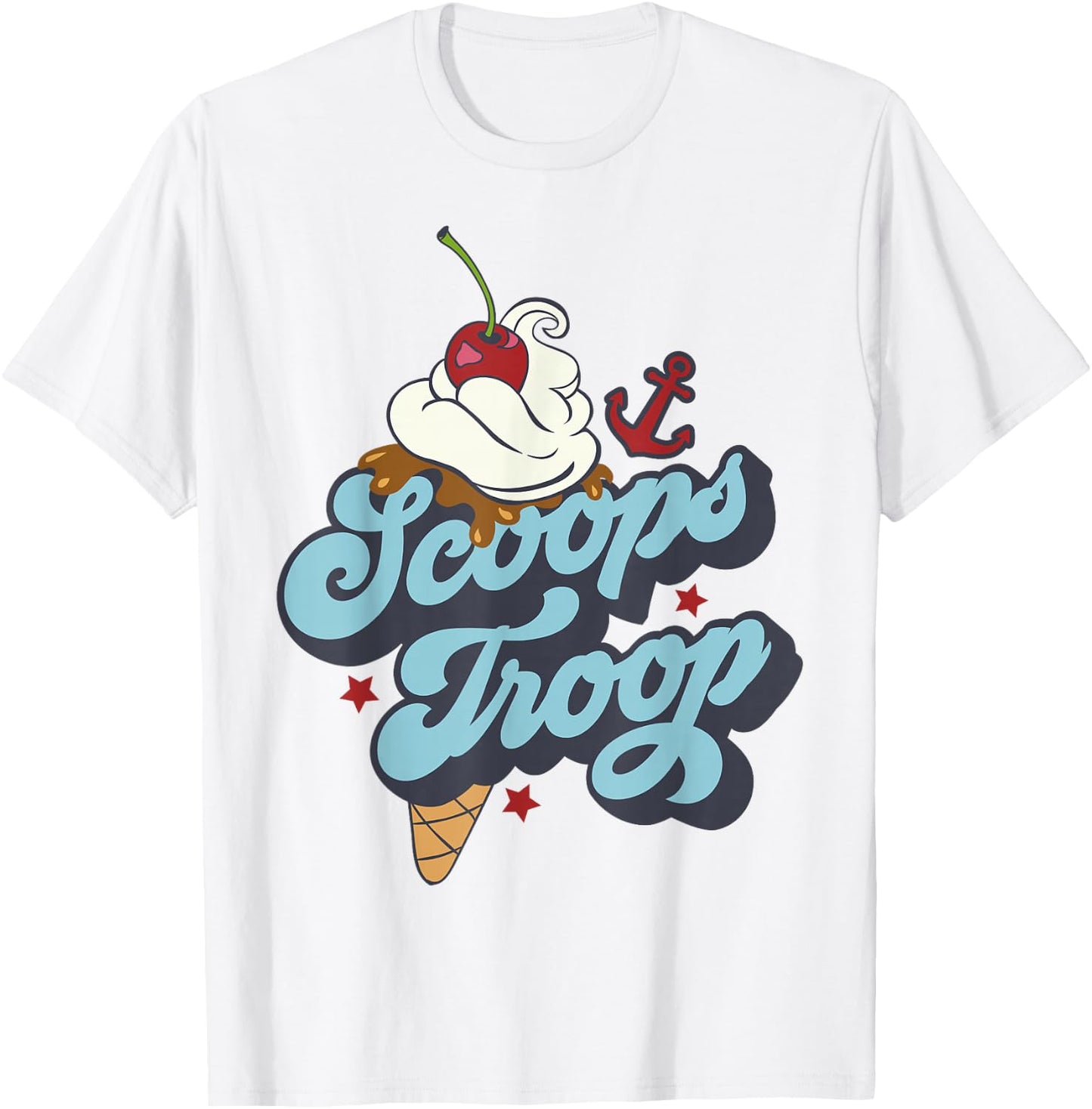 Netflix Stranger Things Scoops Troop Logo T-Shirt - T-Shirt | White