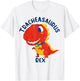Tracheasaurus Rex Tracheostomy Awareness Dinosaur T-Shirt - T-Shirt | White