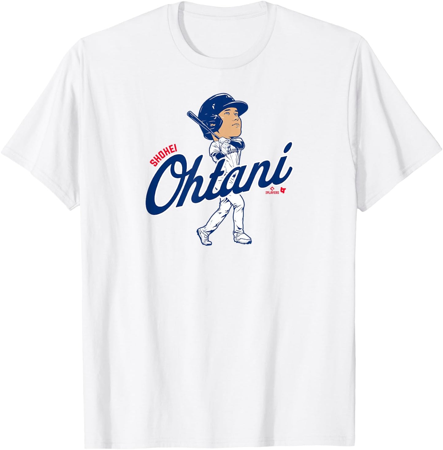 Shohei Ohtani - Batting Caricature - Los Angeles Baseball T-Shirt - T-Shirt | White