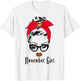November Girl Wink Eye Woman Face Wink Eyes Lady Face T-Shirt - T-Shirt | White