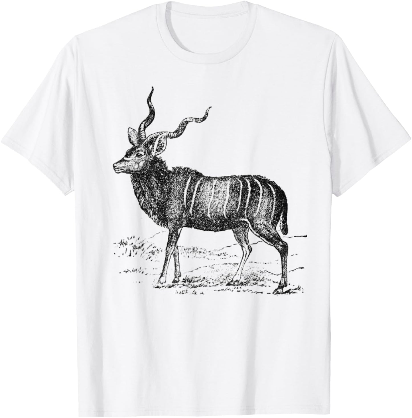 Kudu Antilope Art African Animal Gift T-Shirt - T-Shirt | White