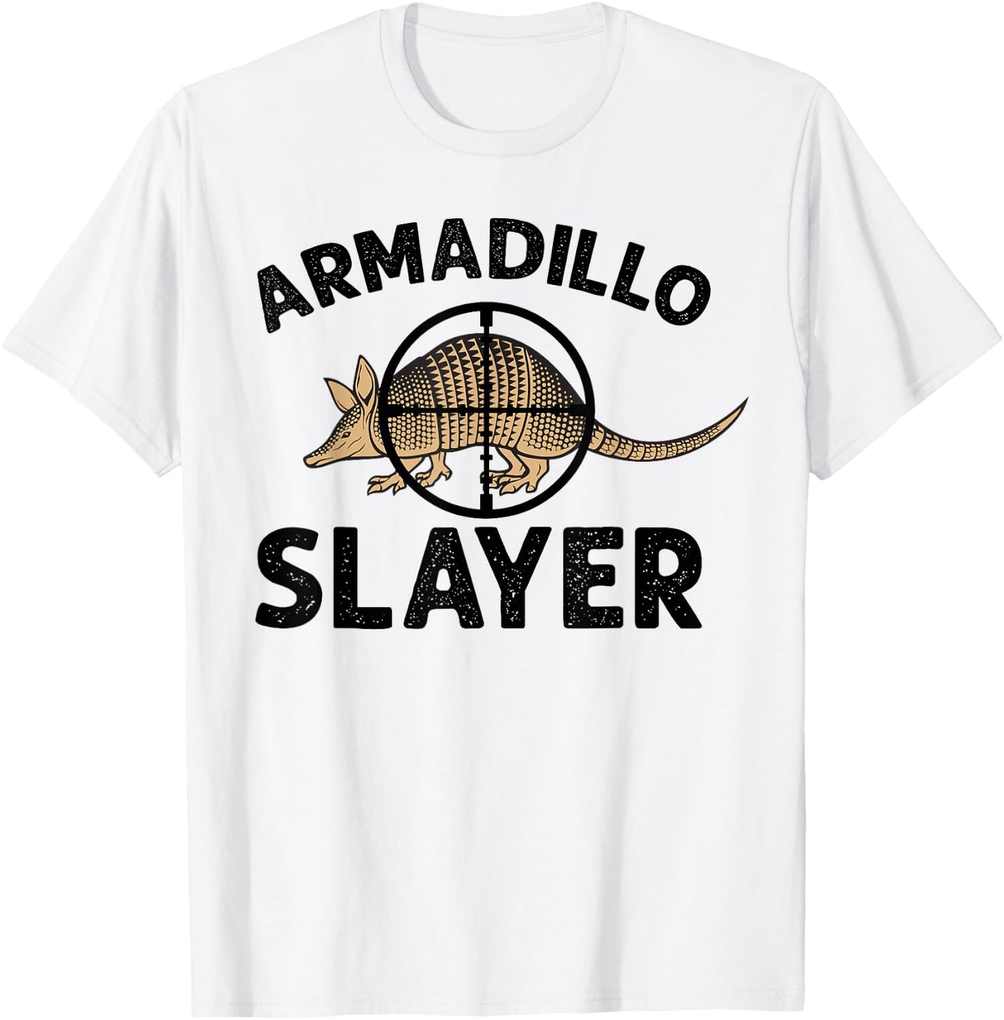 Armadillo Hunter Funny Vintage Armadillo Slayer T-Shirt - T-Shirt | White