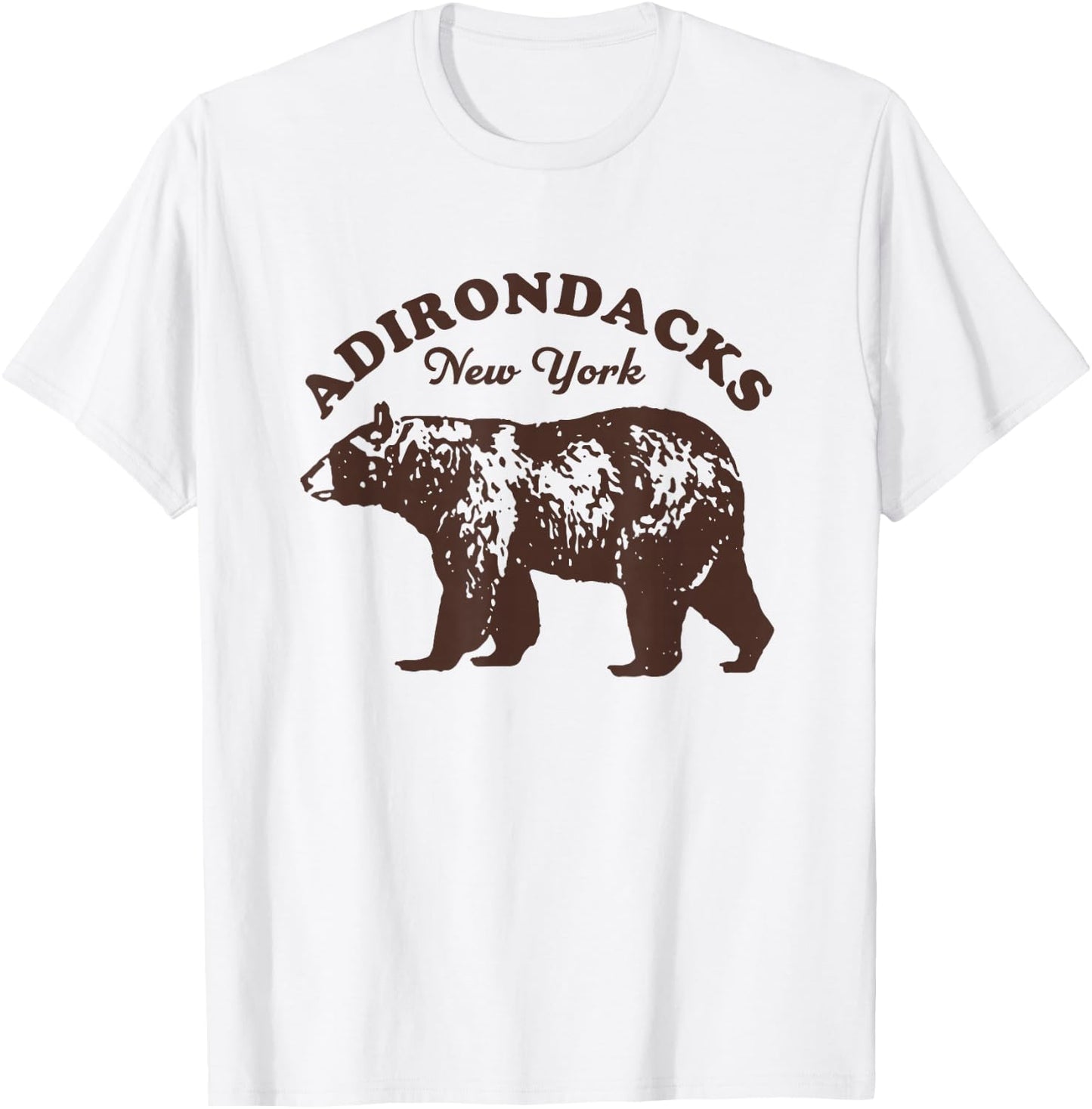 Adirondacks NY Bear Retro Vintage Style Hiking Mountains Men T-Shirt - T-Shirt | White