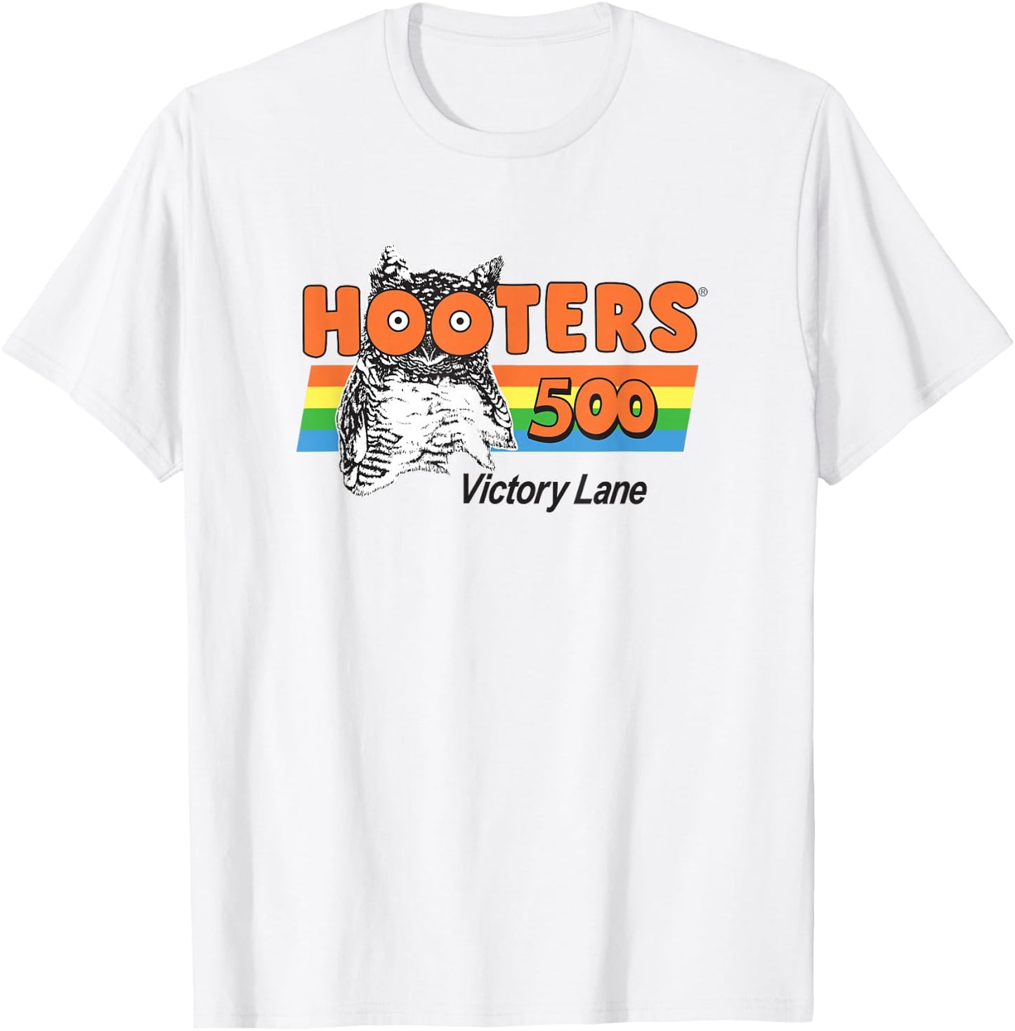 Hooters 500 Victory Lane Retro Racing Wings Restaurant T-Shirt - T-Shirt | White
