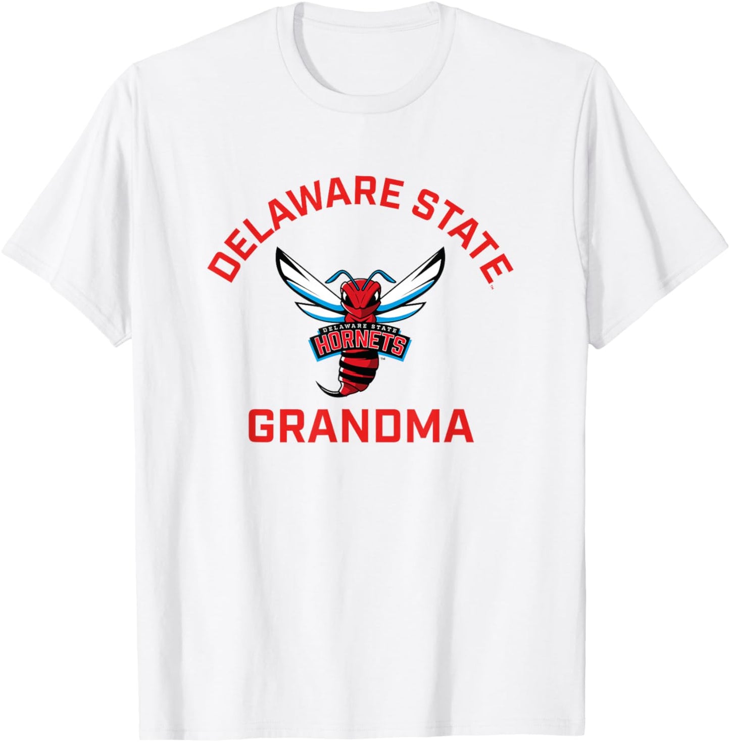 Delaware State University DSU Hornets Arched Grandma T-Shirt - T-Shirt | White