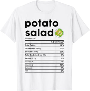 Potato Salad Nutrition Facts T-Shirt - T-Shirt | White