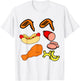 Chicken wing chicken wing hot dog and baloney funny food Women Girls Kids T-Shirt - T-Shirt | White