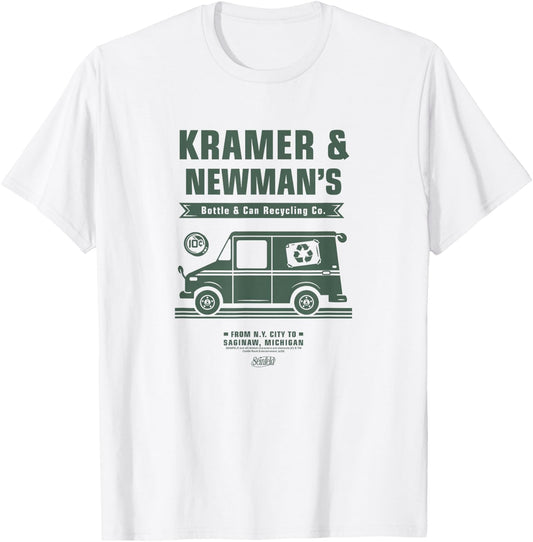Seinfeld Kramer's & Newman's Bottle & Cap Recycling Co. T-Shirt - T-Shirt | White