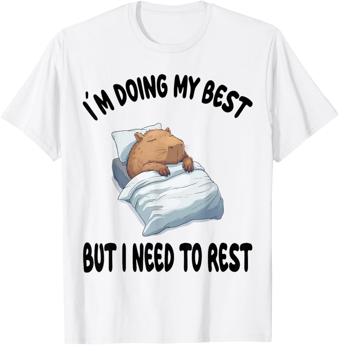 Capybara Official Sleepshirt Pajamas Nightgown T-Shirt - T-Shirt | White