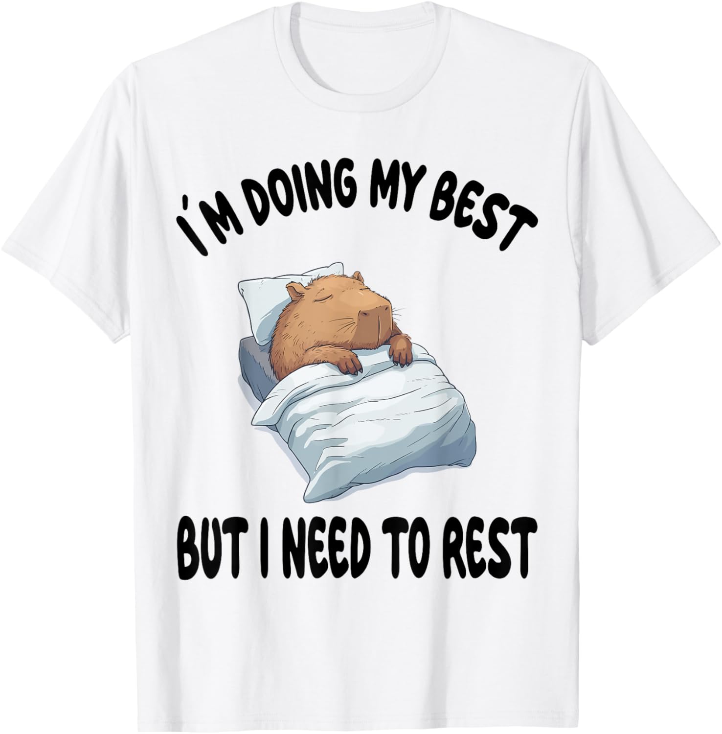 Capybara Official Sleepshirt Pajamas Nightgown T-Shirt - T-Shirt | White