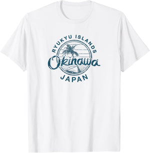 Okinawa Japan Retro Vintage T-Shirt - T-Shirt | White