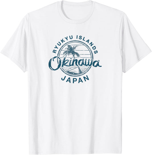 Okinawa Japan Retro Vintage T-Shirt - T-Shirt | White