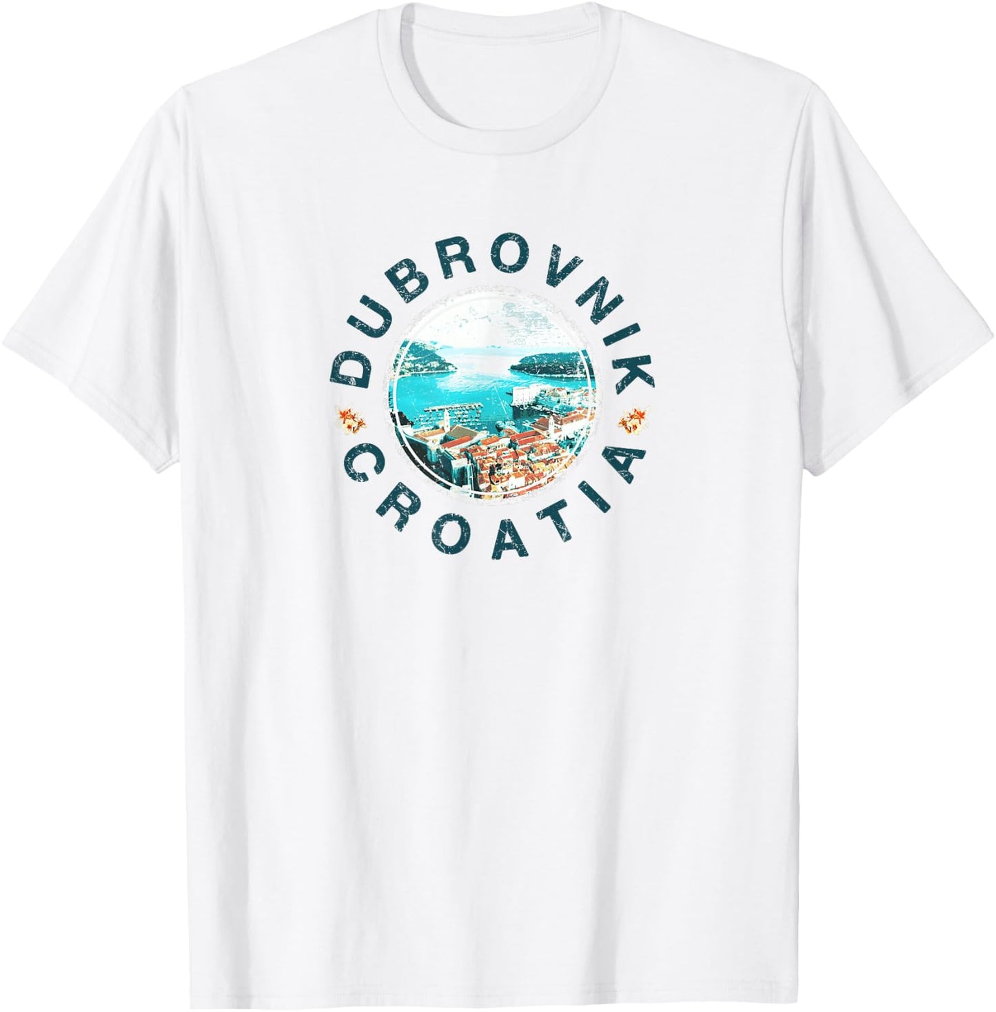 Croatia Dubrovnik Croatian Vintage T-Shirt - T-Shirt | White
