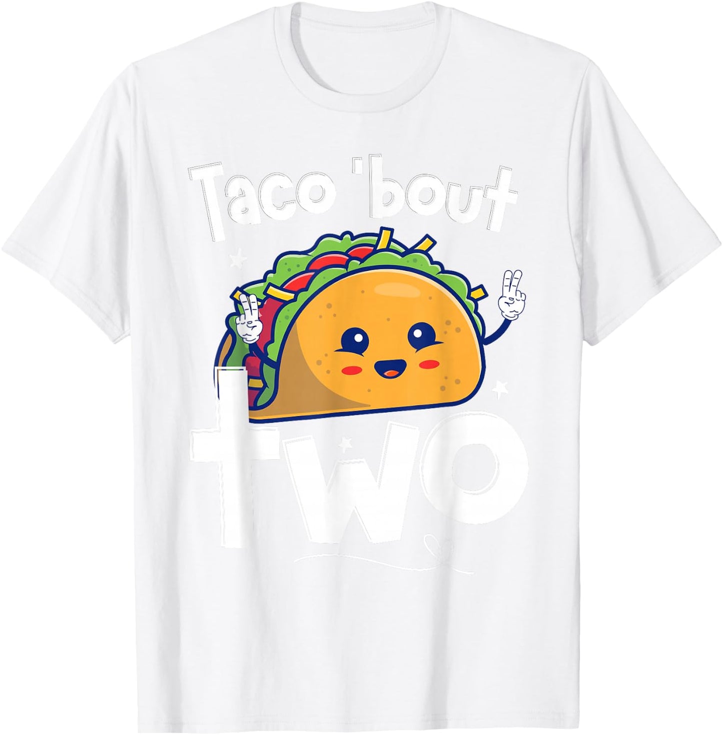Cute 2 year old Boys Girls 2nd Second Birthday Taco bout two T-Shirt - T-Shirt | White