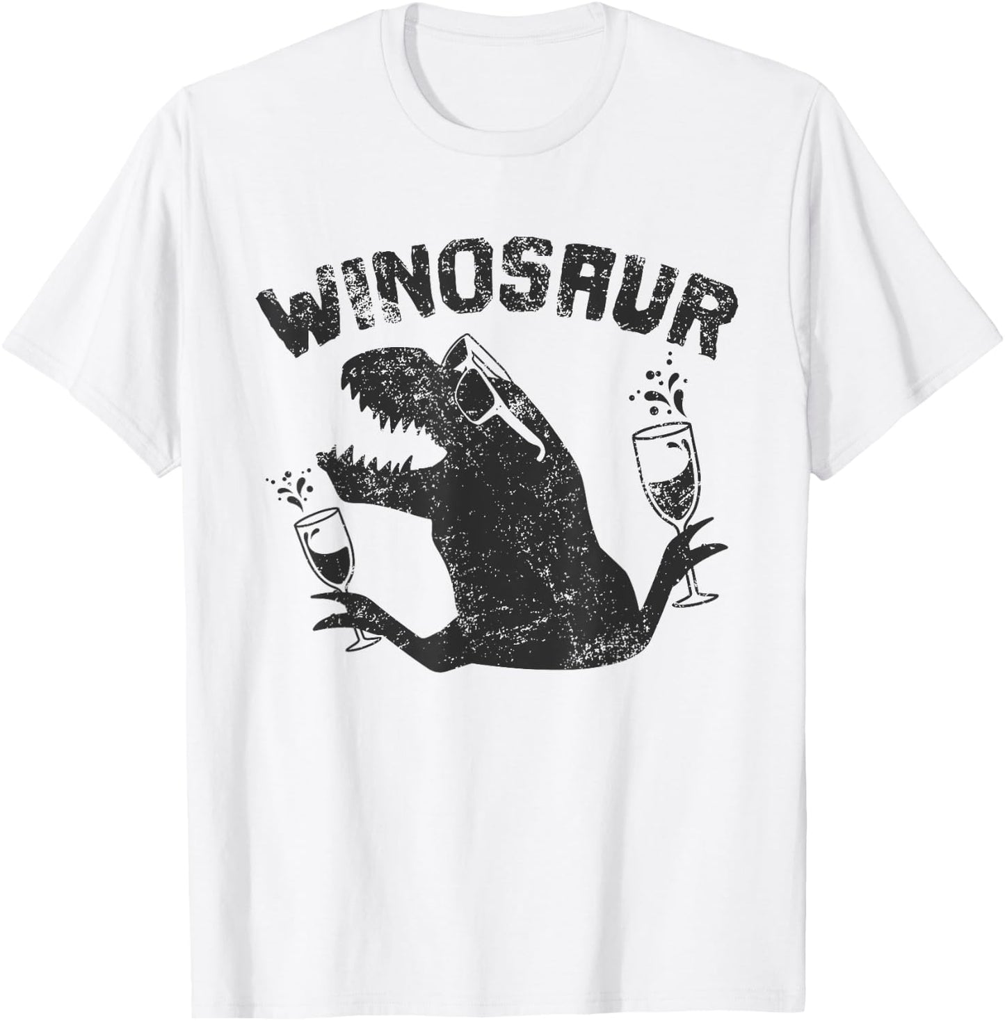 Winosaur Wino Saur Love Wine Lover Gift T-Shirt - T-Shirt | White