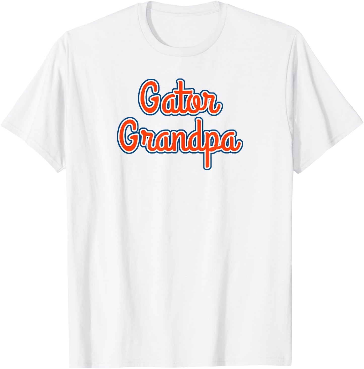 Cursive Gator Grandpa T-Shirt - T-Shirt | White