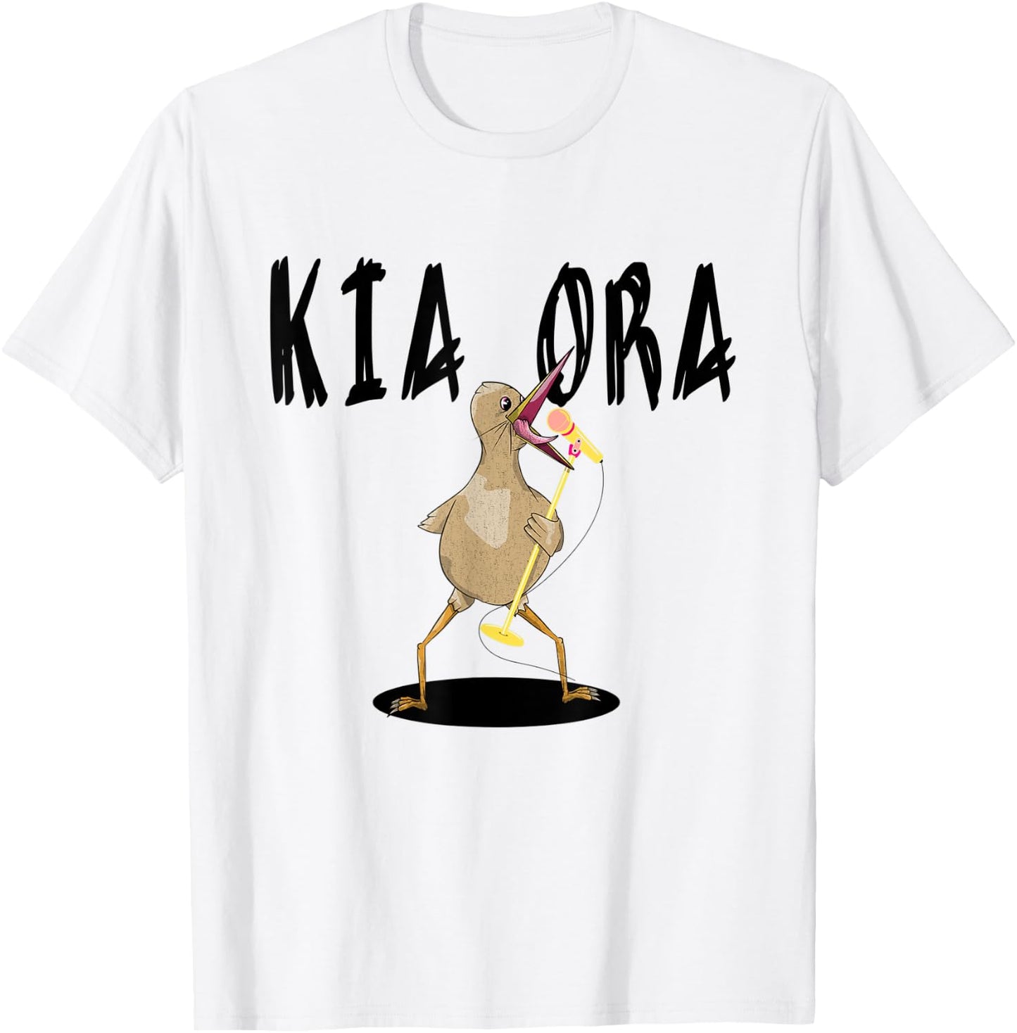 Kiwi KIA ORA Maori Greeting New Zealand T-Shirt - T-Shirt | White