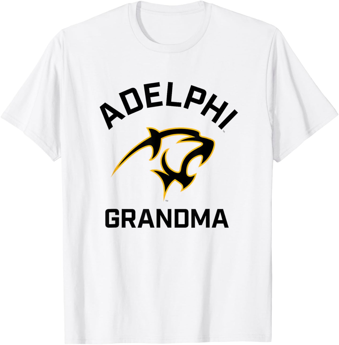 Adelphi University Panthers Arched Grandma T-Shirt - T-Shirt | White