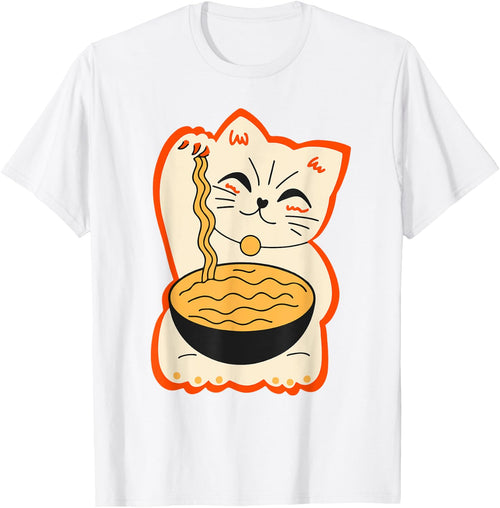 Cute Cat Ramen Teen Girl Women Funny Japanese Neko Kawaii