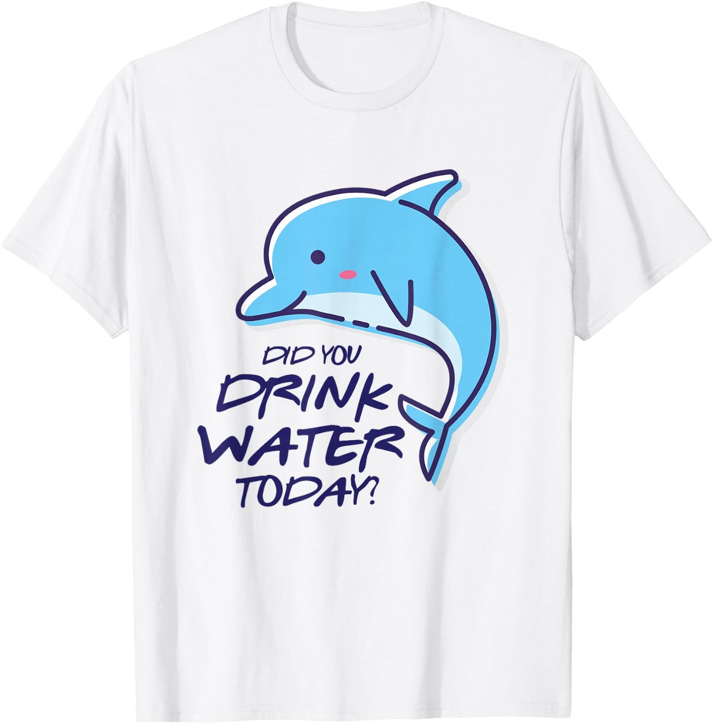 Dolphin Drink Water T-Shirt - T-Shirt | White