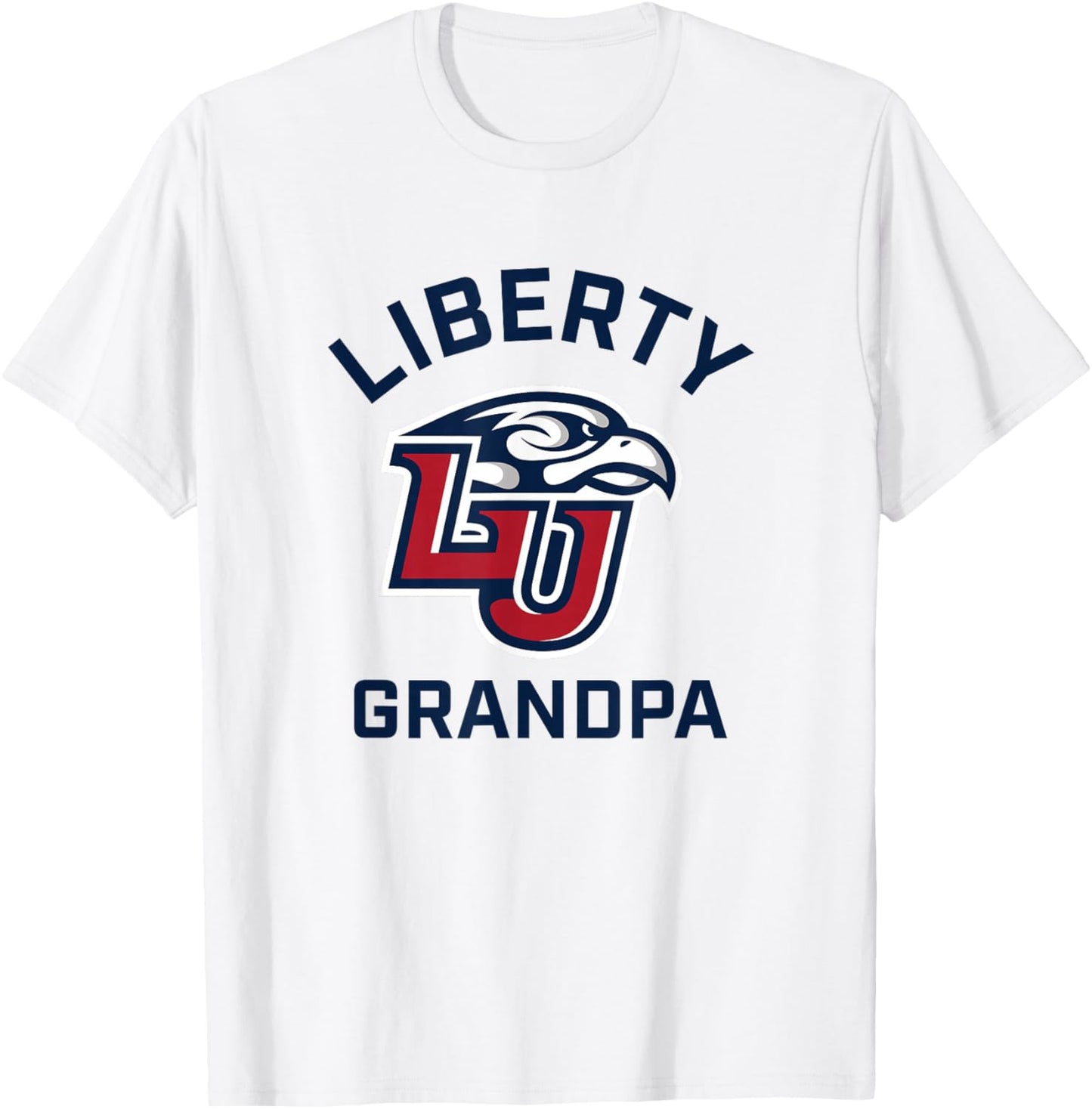Liberty University Flames Arched Grandpa T-Shirt - T-Shirt | White
