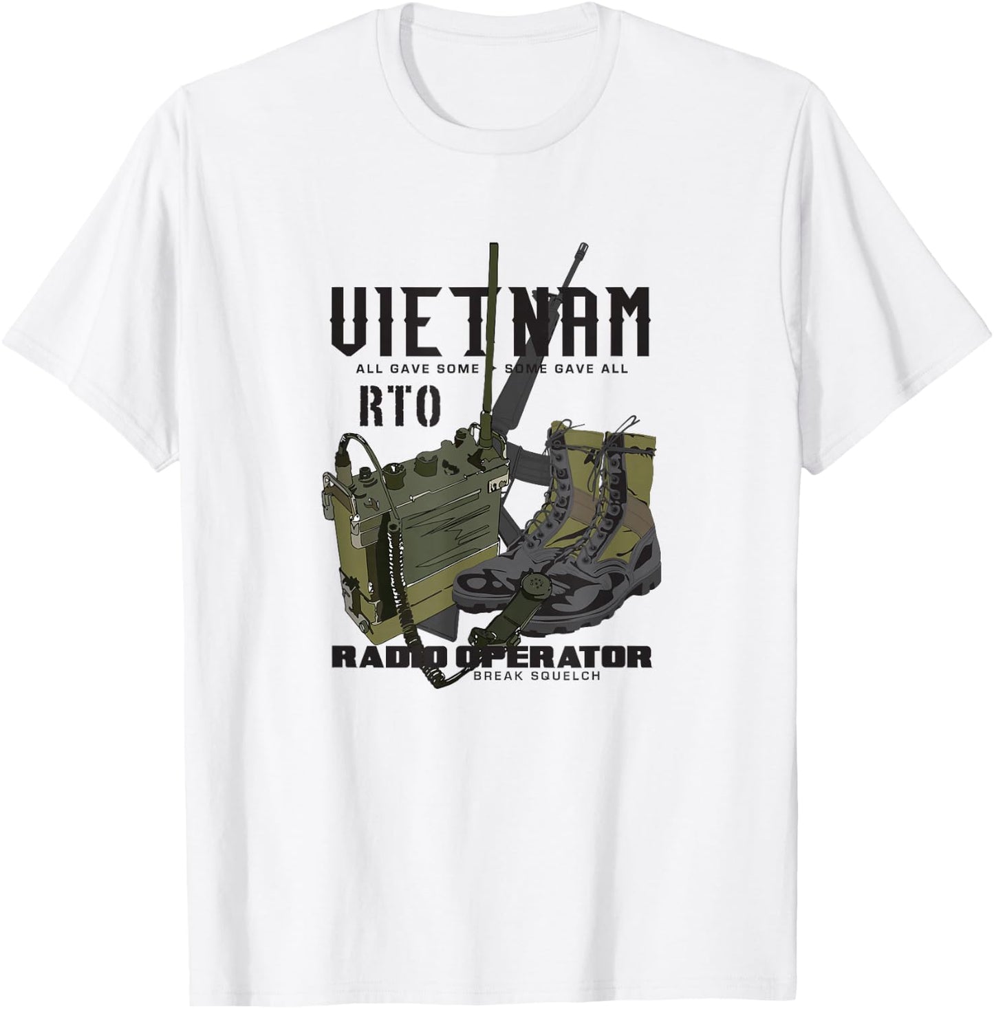 Vietnam Veteran Radio Operator T-Shirt - T-Shirt | White