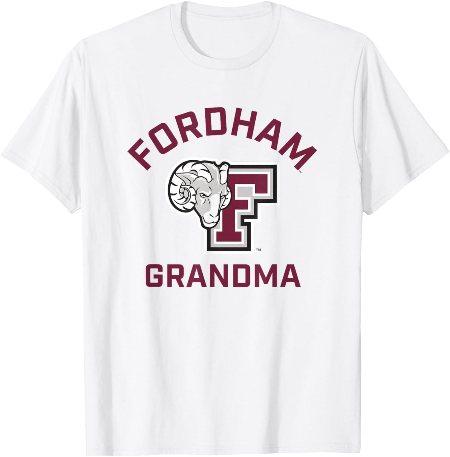 Fordham University Rams Arched Grandma T-Shirt - T-Shirt | White