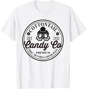 Easter Cottontail Candy Co Cute Bunny Rabbit Easter Day T-Shirt - T-Shirt | White